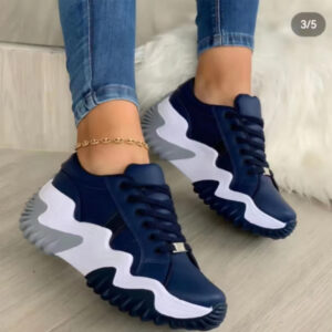 2023 Fashion women's Low-top Casual platform serrated daddy sneakers walking style shoes