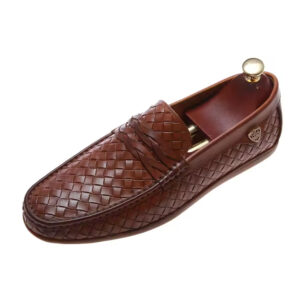 Italian brown leather italian style formal genuine extra large innovative office men's shoes