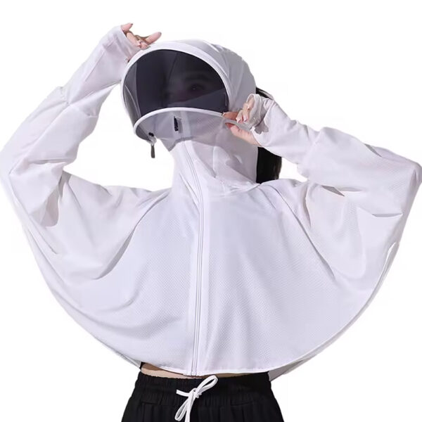 FF1042 UPF 50+ Women Jacket Long Sleeve Sunscreen Hoodie Summer Outdoor Activities Cool Sun Protection Clothing