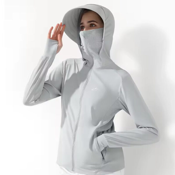 New Design Women Outdoor Anti Uv Quick-dry Thin Sun Protection Clothing With Hooded Upf 50+ Ice Cold Anti-uv Sunscreen Clothing