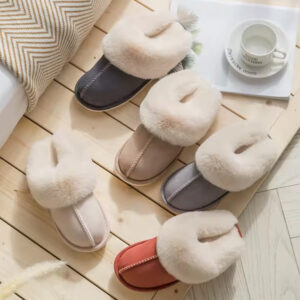 Winter Soft Indoor Heels Ladies Shoes Women's Slippers Home Couple Flat Warm Plush Shoes New Fashion Faux Fur Warm Slipper